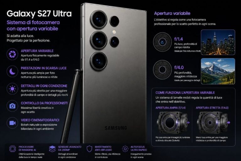 galaxy s27 ultra 200mp apertura variabile