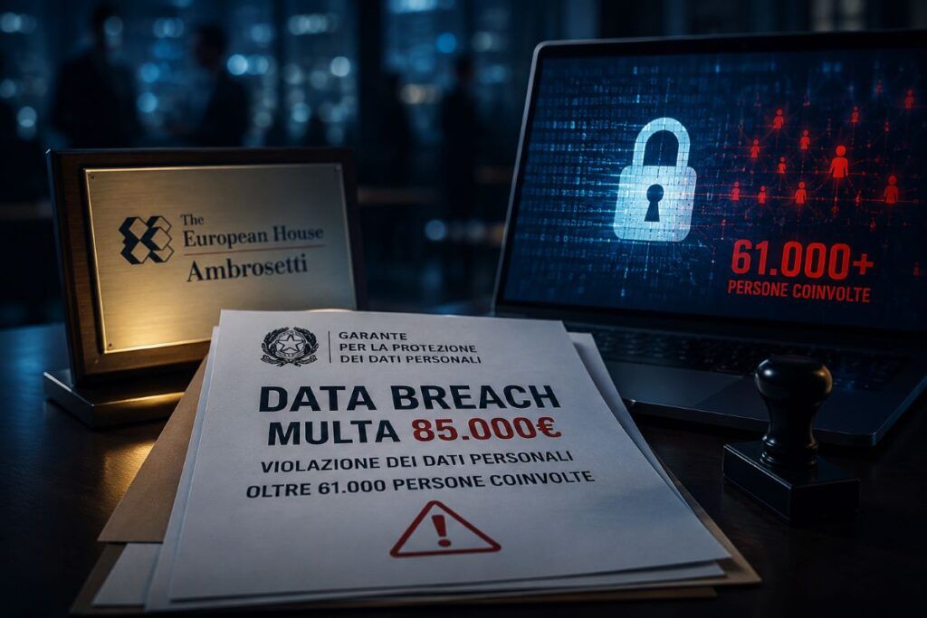 Garante multa Ambrosetti con 85mila euro dopo il data breach da 61mila utenti 2 garante data breach ambrosetti