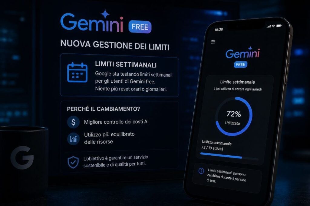 Google Gemini gratuito: ecco quanto puoi usarlo e quali sono i limiti settimanali 2 gemini limiti settimanali