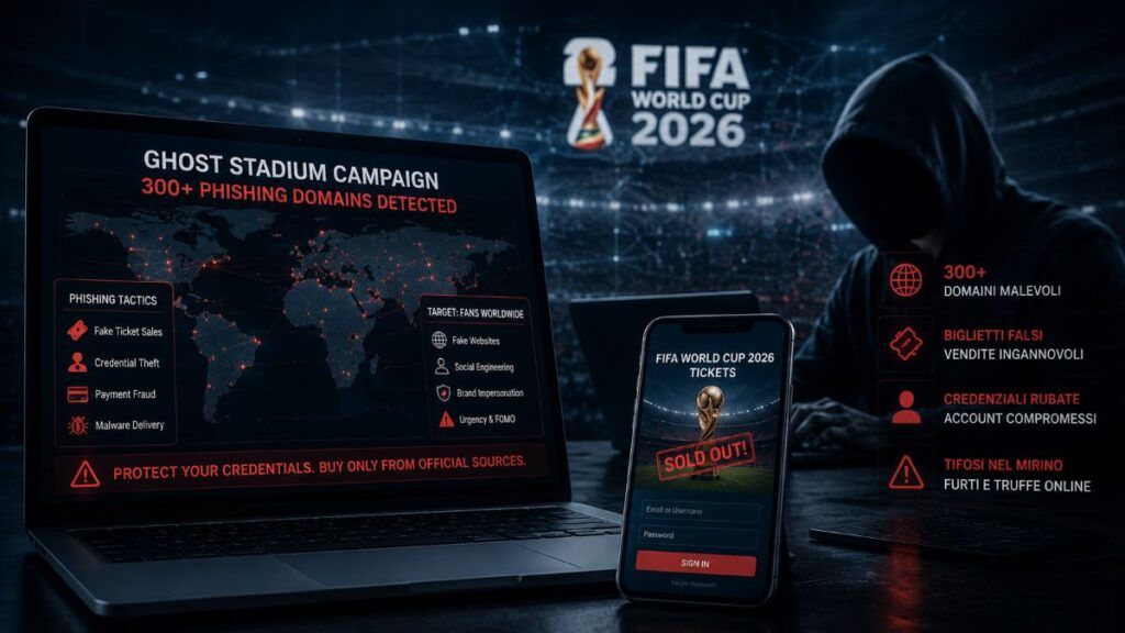 Ghost Stadium, la frode FIFA World Cup 2026 con 300 domini phishing 2 ghost stadium frode world cup