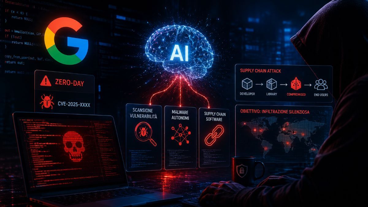 Google avverte: gli hacker usano l’IA per creare zero-day e malware autonomi