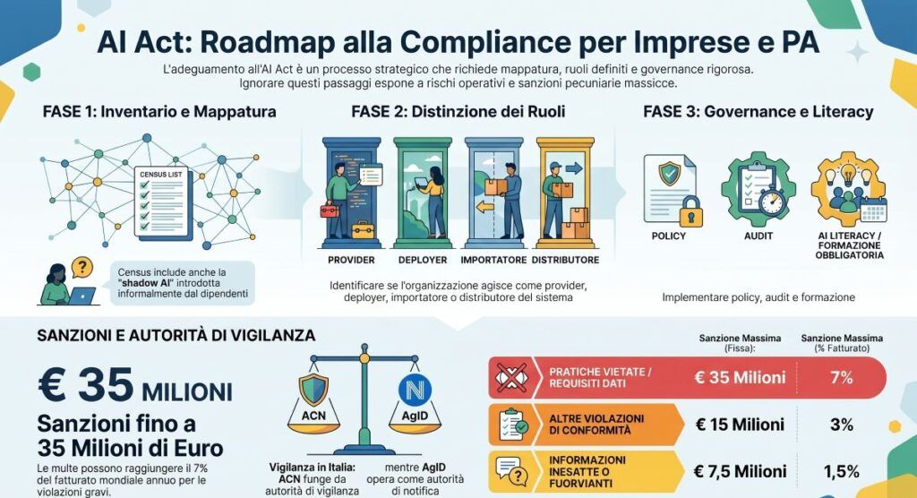 guida AI act infografica compliance imprese e pa