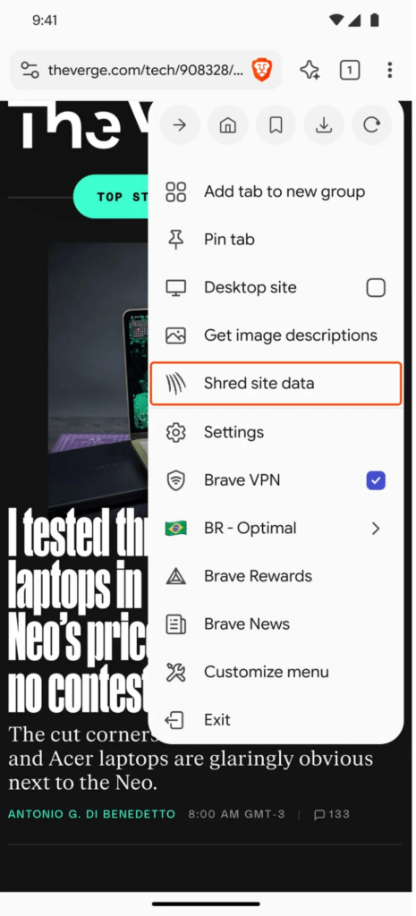 Chrome 148 stabile porta 127 fix di sicurezza su desktop e Android, Brave lancia Shred 3 image 233
