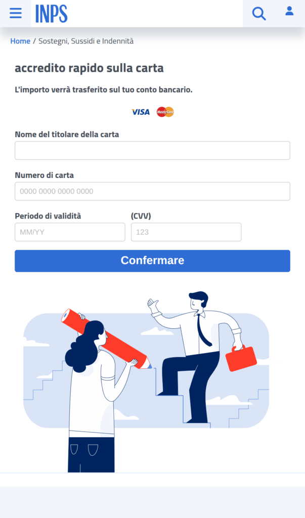 Smishing INPS: falso bonus carburante ruba dati carte di credito 6 image 405