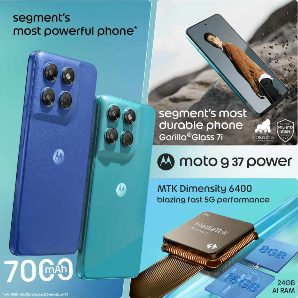 Motorola lancia Moto G37 e G37 Power in India con Dimensity 6400 5 image 432