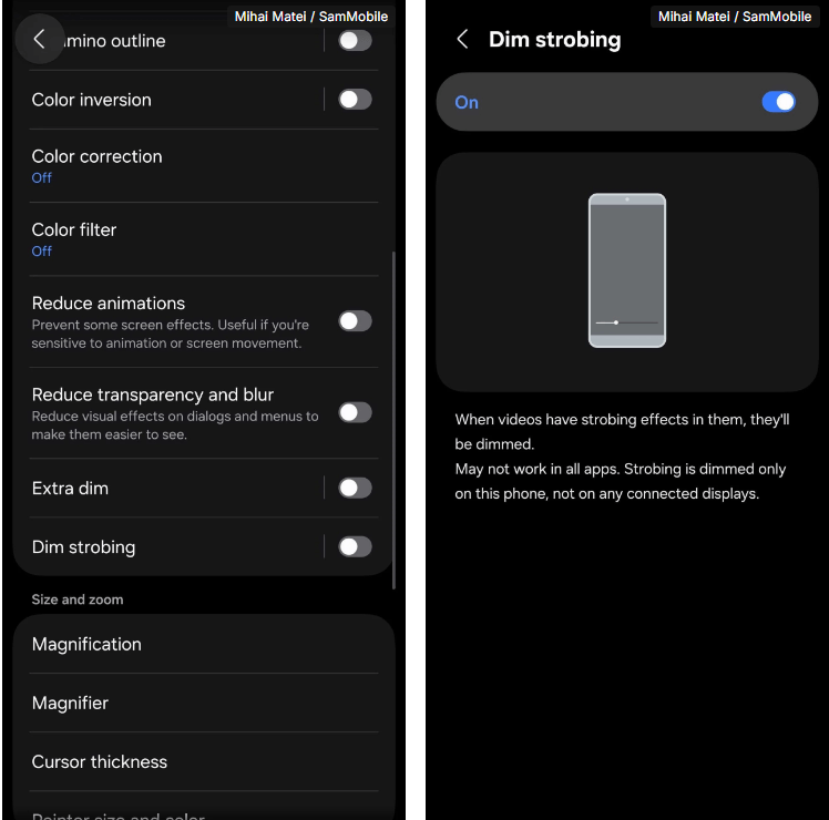 Samsung aggiunge Dim strobing su One UI 8.5 e aggiorna i Galaxy A e pieghevoli 3 image 563