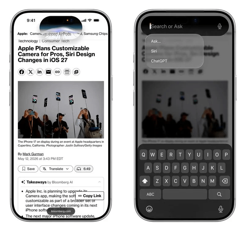 iOS 27 Mega-Leak: svelata la nuova "Pro Camera", Siri riprogettata e la "Search or Ask" 5 image 757