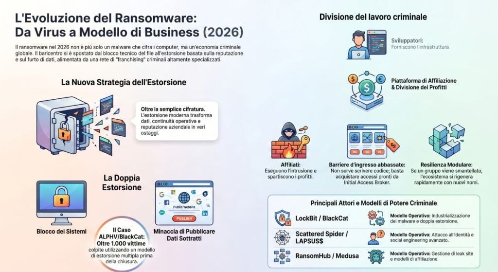 infografica ransomware evoluzione del business
