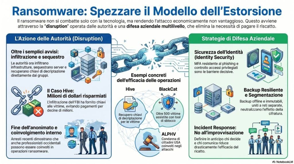 infografica ransomware spezzare modello di estorsione