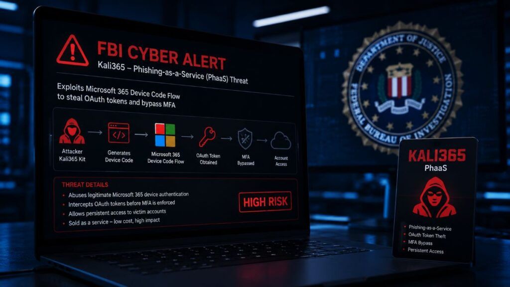 FBI avverte su Kali365, il kit phishing che ruba token Microsoft 365 senza password 2 kali365 microsoft365