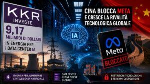 Corsa all’IA: KKR stanzia 9 miliardi per l’energia negli USA, la Cina blocca l’acquisizione di Meta e Microsoft taglia il personale