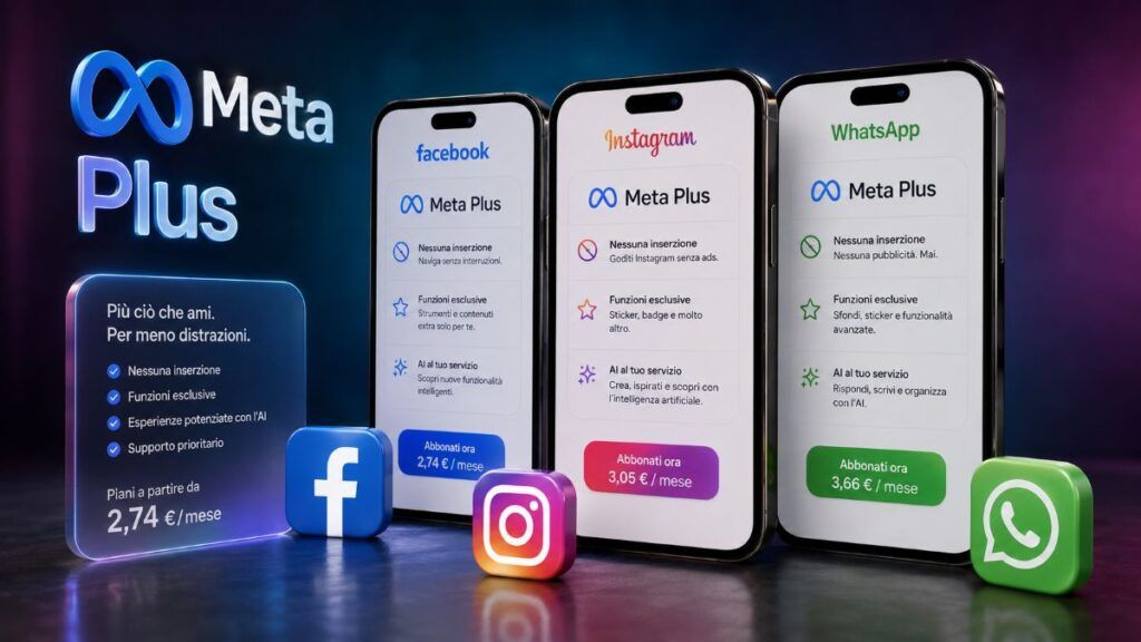 Meta Plus arriva su Facebook, Instagram e WhatsApp per sfidare la crisi ads 2 meta plus facebook instagram whatsapp