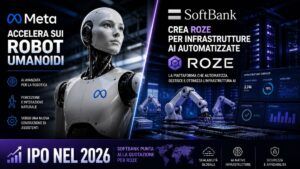 Meta acquisisce una startup per robot umanoidi, SoftBank lancia Roze da 91 miliardi