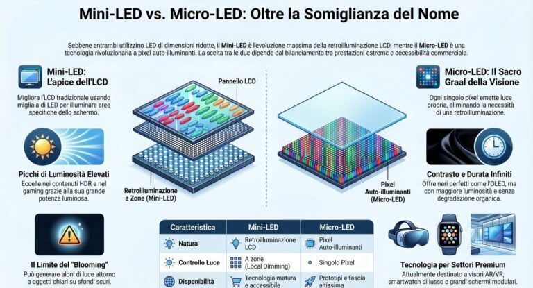 Guida ai display: AMOLED, Tandem OLED, Micro-LED e futuro della visione ...