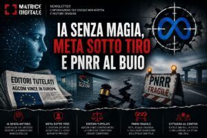 IA senza magia, Meta sotto tiro e PNRR al buio - NEWSLETTER 3 IA senza magia, Meta sotto tiro e PNRR al buio – NEWSLETTER