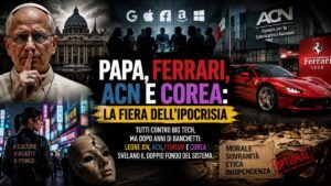 Papa, Ferrari, ACN e Corea: la fiera dell’ipocrisia - NEWSLETTER 7 Papa, Ferrari, ACN e Corea: la fiera dell’ipocrisia – NEWSLETTER