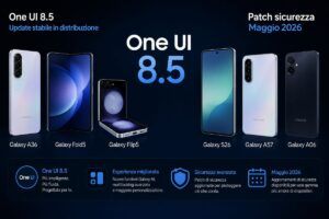 One UI 8.5 arriva su Galaxy A36, Fold5, Flip5 e patch Maggio su S26