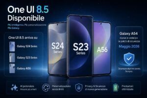 Samsung One UI 8.5 definitivo su Galaxy S24, S23 e A56 con patch sicurezza su A54 5 Samsung One UI 8.5 definitivo su Galaxy S24, S23 e A56 con patch sicurezza su A54