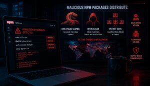 Quattro pacchetti npm malevoli diffondono Shai-Hulud e botnet DDoS