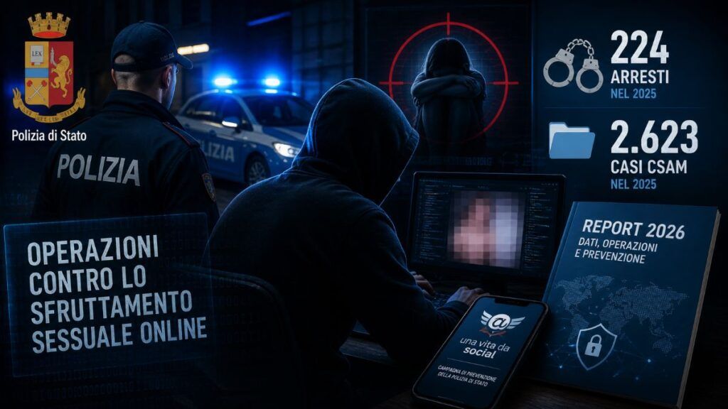 polizia di stato report csam arresti pedofilia 2025