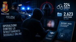 Lotta alla pedofilia online: impennata di arresti nel 2025 (+52%). Il report della Polizia tra maxi-operazioni e allarme AI