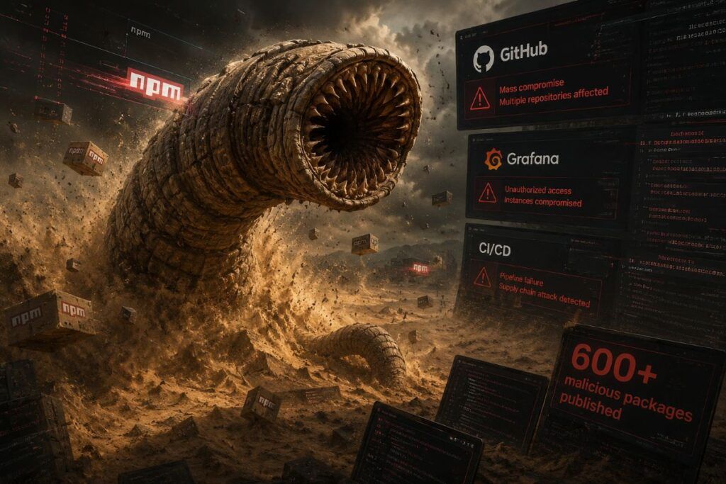 Shai-Hulud diventa crisi sistemica della supply chain npm tra GitHub, Grafana e TeamPCP 2 shai hulud github grafana
