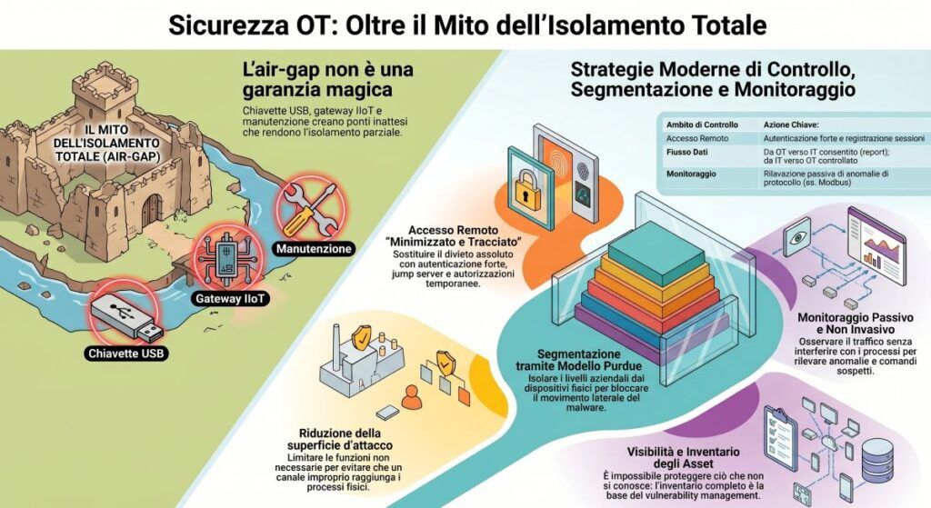 sicurezza industriale ics ot infografica airgap