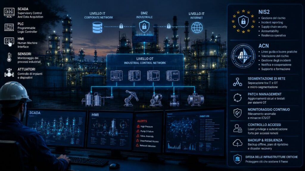 sicurezza industriale ics ot infrastrutture critiche