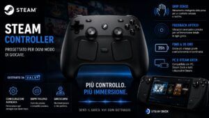 Valve lancia Steam Controller con 35 ore di batteria e tecnologia Grip Sense