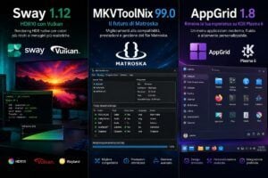 Sway 1.12 porta HDR10 su Wayland, MKVToolNix e AppGrid aggiornano Linux 3 Sway 1.12 porta HDR10 su Wayland, MKVToolNix e AppGrid aggiornano Linux