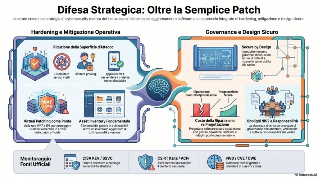 Vulnerabilità informatiche: guida a CVE, exploit, zero-day e difesa 7 vulnerabilita informatiche infografica difesa