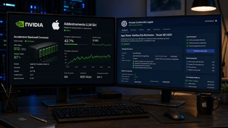apple nvidia siri texas verifiche eta app store