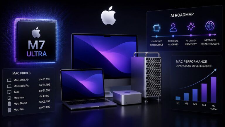 apple prezzi mac ai roadmap m7 ultra