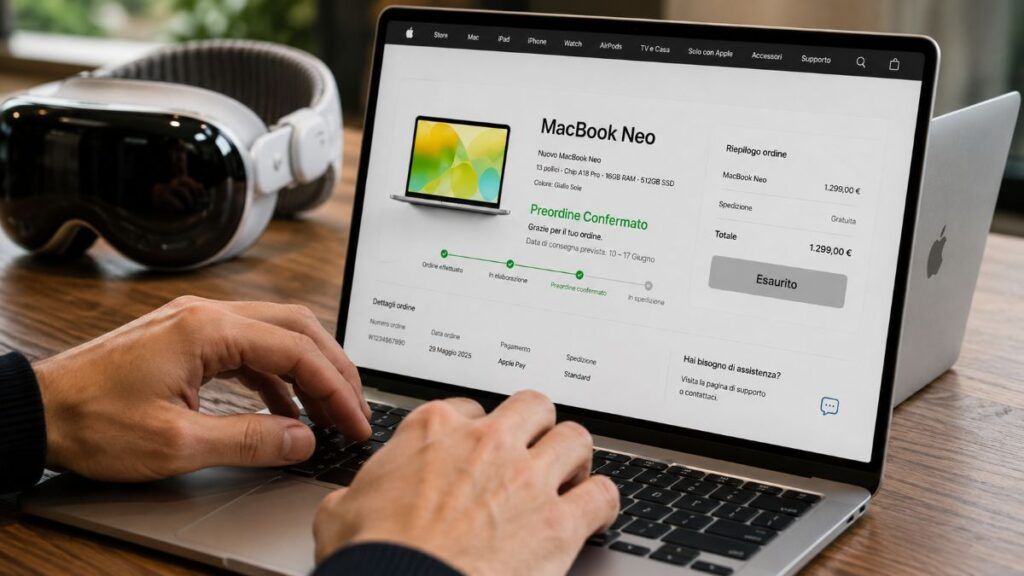 apple vision pro cancellato macbook neo preordini record