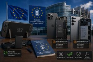 Batterie sostituibili UE dal 2027, Switch 2 si adegua mentre iPhone resta fuori 13 Batterie sostituibili UE dal 2027, Switch 2 si adegua mentre iPhone resta fuori