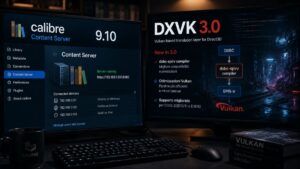 Calibre 9.10 rinnova il Content Server e DXVK 3.0 trasforma il gaming Linux con Vulkan