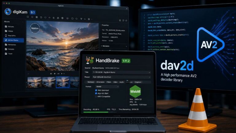 digikam 9 1 handbrake 1 11 2 dav2d av2