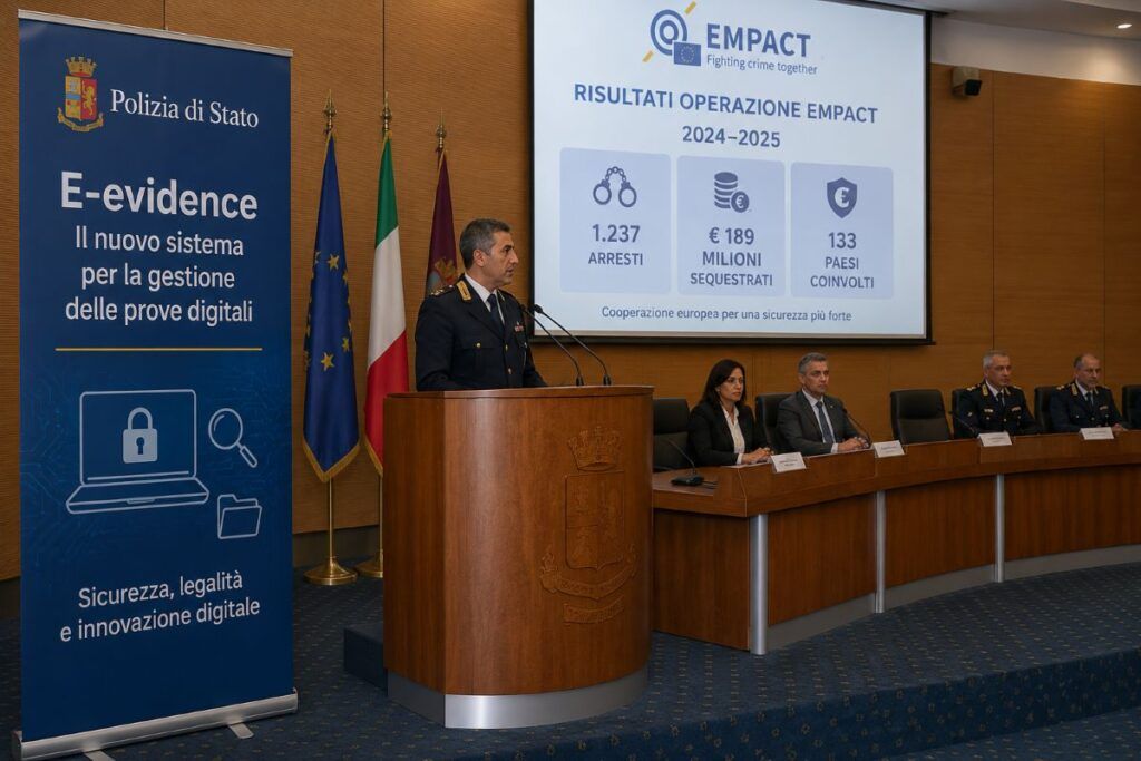 Svolta E-evidence in Italia: la Polizia ora accede subito ai dati cloud (e sequestra 82 milioni in crypto) 2 e evidence operazione empact polizia stato europa