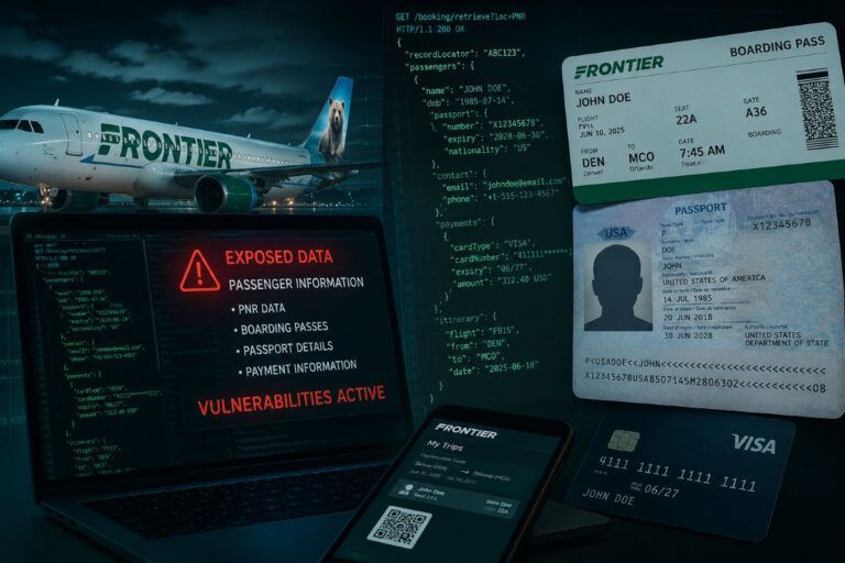 frontier airlines vulnerabilita