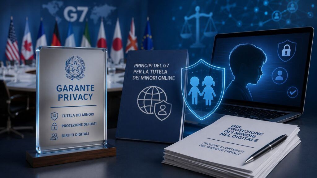 garante privacy g7 minori online ddl social