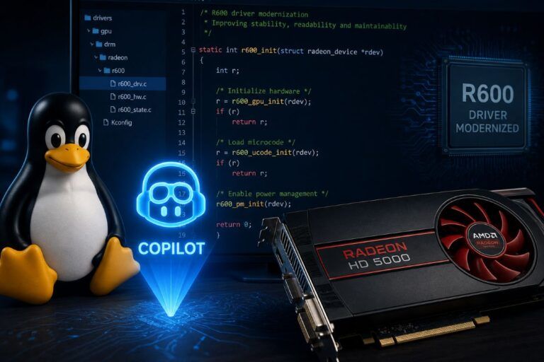 github copilot driver r600 radeon hd linux