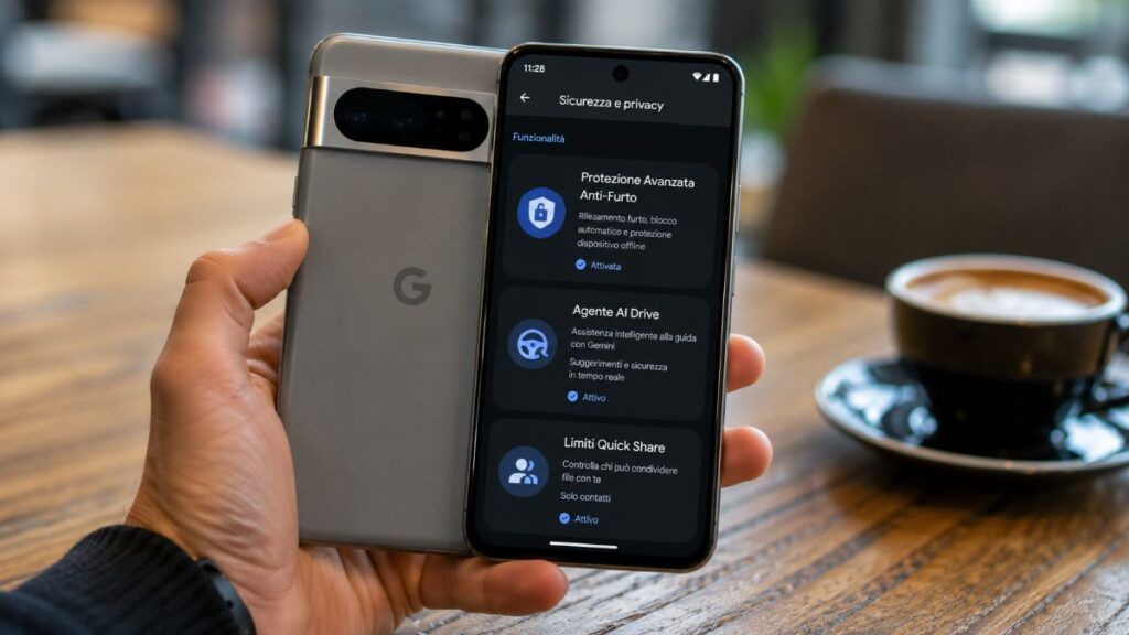 Bomba Google: l'Anti-Furto invincibile su Android e l'AI su Drive, ma spuntano i limiti per il Pixel 8 Pro 2 google android advanced protection anti theft ai drive