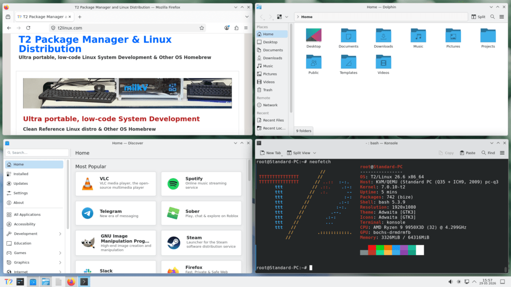 T2 Linux 26.6 integra il kernel 7.0 e KDE Plasma su ambiente Wayland 3 image 146