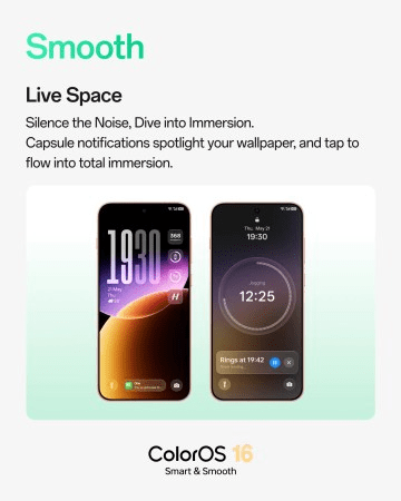 OPPO avvia ColorOS 16 con AI Mind Pilot, Live Space e O+ Connect per Apple 5 image 16