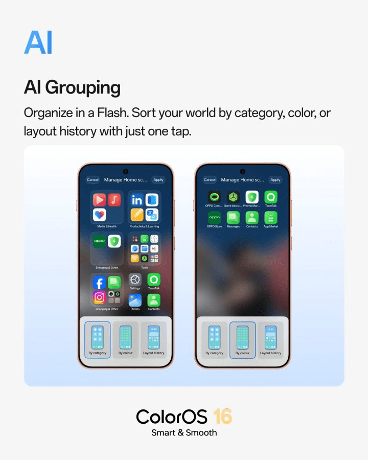 OPPO avvia ColorOS 16 con AI Mind Pilot, Live Space e O+ Connect per Apple 7 image 18