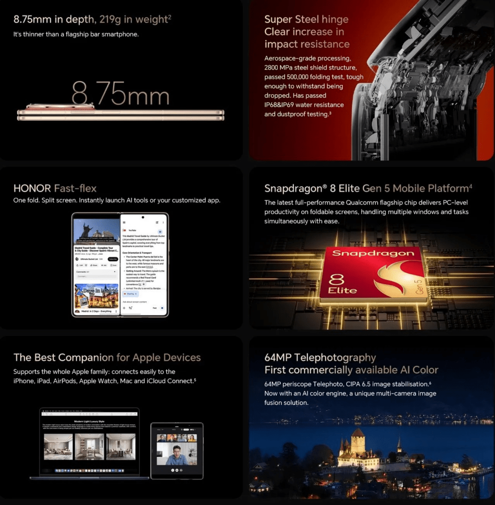 Honor Magic V6 apre i preordini in Asia, Europa dopo l’estate contro Galaxy Z Fold 8 6 image 189