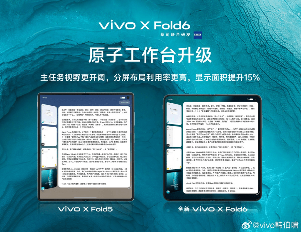 Vivo X Fold6 punta su 7000mAh, OriginOS 6 Fold e design arrotondato 3 image 246