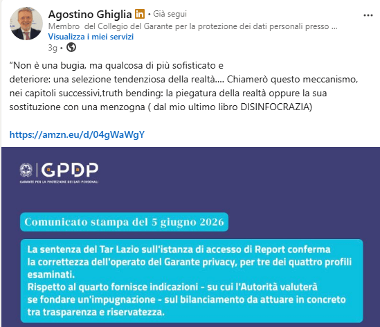 Report contro Garante Privacy: il Tar sulle spese smonta il gioco del tre a uno 4 image 265