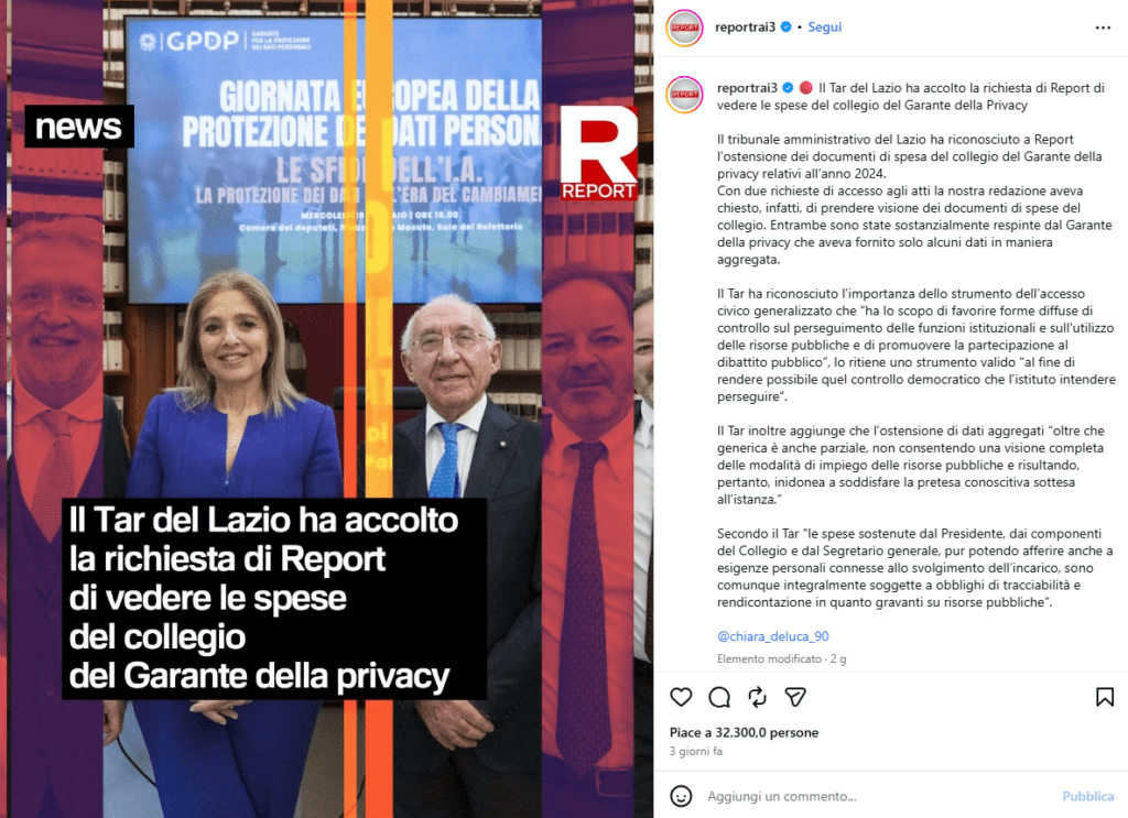 Report contro Garante Privacy: il Tar sulle spese smonta il gioco del tre a uno 3 image 267
